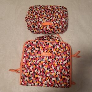 Vera Bradley Pixie Confetti Hanging Wall Organizer and Makeup Bag